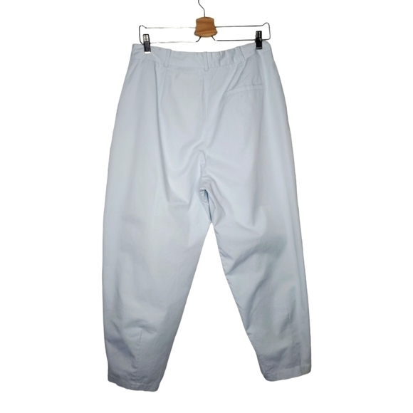 ZARA Baby Blue Carrot Fit Pleated Trousers Size L - Picture 5 of 7